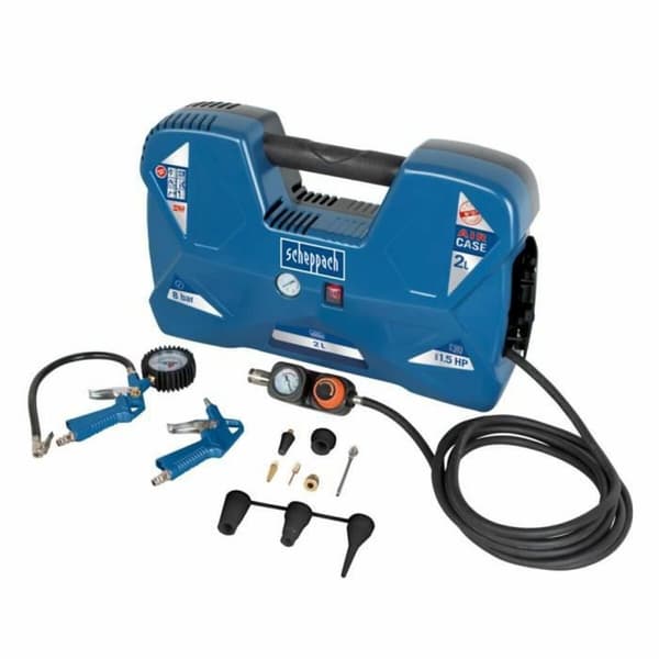 Ilmakompressori Scheppach Air Case 1100 W 2 L 230 V 8 bar