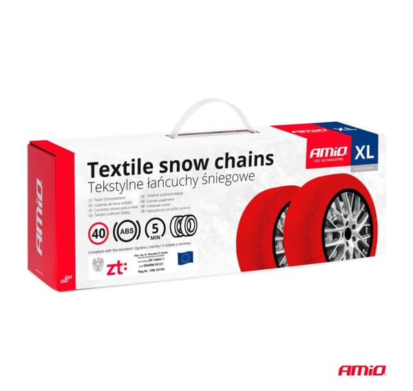 Tekstil snøkjeder 2stk str XL