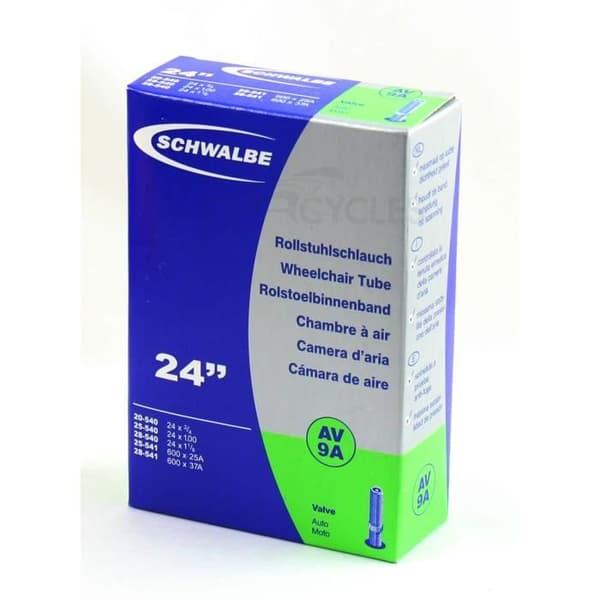 Luftslang - Schwalbe - 24x1,00 - Schrader 40 mm - Gummi - Kompatibel 24x1.0