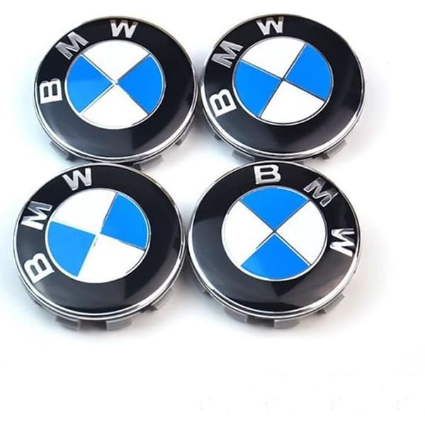 Cache Moyeu - BMW - 68mm - 4-pack - Blå Vit Emblem - Hög Kvalitet