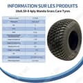 Miniatyrbild 4 av 4: TD Parnells-18x8.50-8 Tubeless gräsklippare däck 45,5 cm diameter gräsdäck för gräsmatta barnvagnar och vagnar