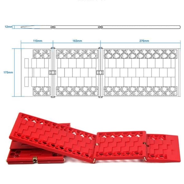 Universell däcksklämma för biltraktionsmatta, 2-pack bilnödflykt för offroad-nödsituationer