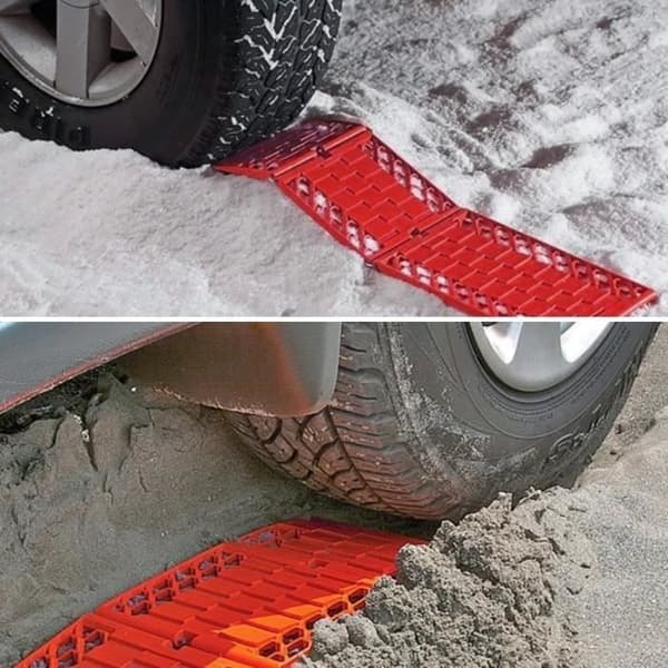 Universell däcksklämma för biltraktionsmatta, 2-pack bilnödflykt för offroad-nödsituationer