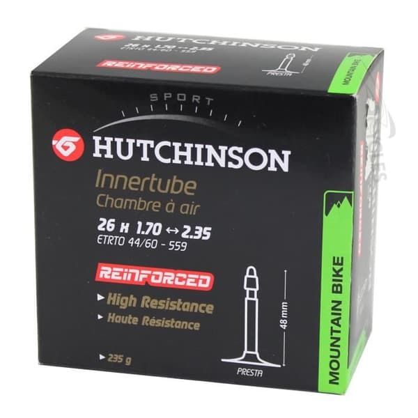Innerslang - Hutchinson - Förstärkt - 26x2,30-2,85 - Presta 48 mm - Gummi