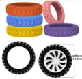 Miniatyrbild 6 av 6: INF Caster Shoes Bagagehjul - (8-pack) Rosa+blått