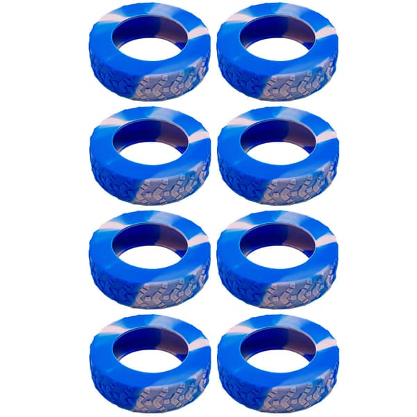 INF Caster Shoes Bagagehjul - (8-pack) Rosa+blått