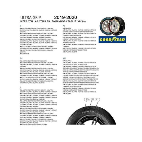 Snökedjor - Goodyear - ULTRA GRIP - 1 par - Automatisk - TUV-godkänd