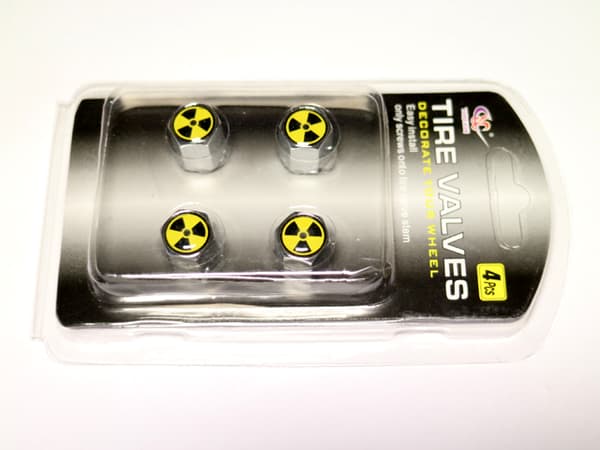Ventilhattar Radioaktivitet 4-pack styling fint set kromfärgade