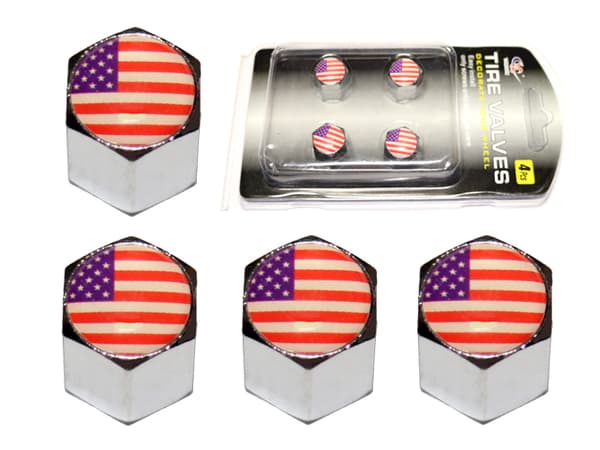 Ventilhattar USA 4-pack styling jänkare i fint set kromfärgade