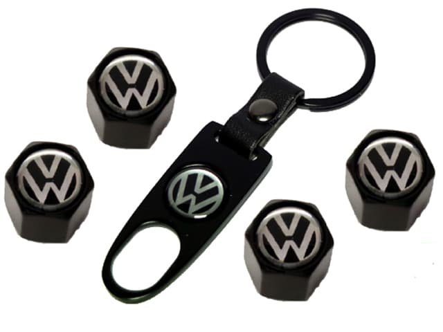 Ventilhattar VW 4st + nyckelring Volkswagen i exklusivt set