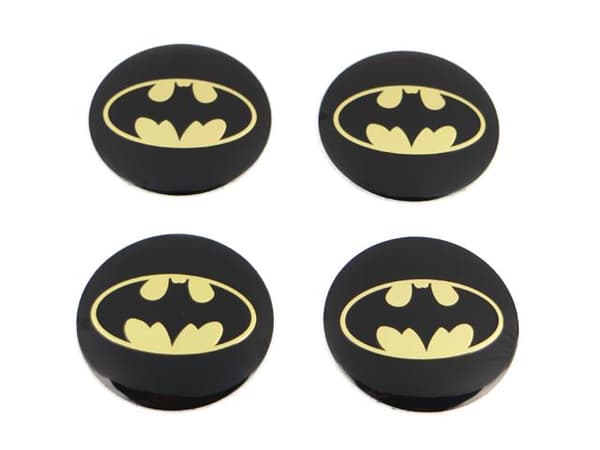 Batman hjulnav emblem till fälgar o centrumkåpor 4-pack styling
