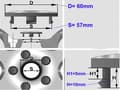 Miniatyrbild 2 av 4: Centrumkåpor till fälgarna 60mm passar 57mm hål 4-pack