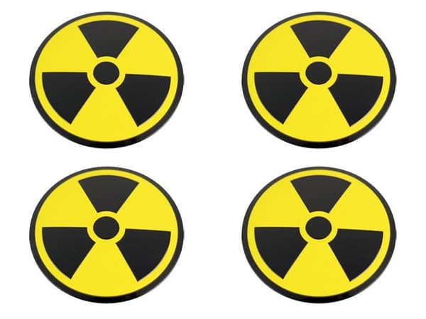 Radioaktivitet hjulnav emblem t fälgar o centrumkåpor 4-pack styling
