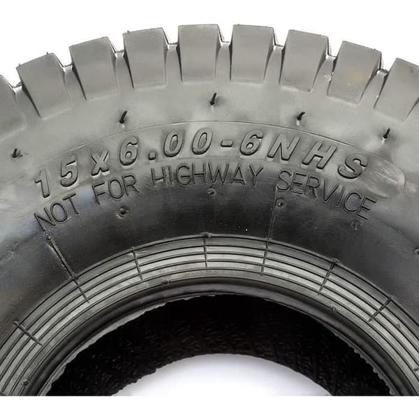 Däck 15x6,00-6 gräsmatta trädgårdstraktor för 15,2 cm fälg gräsmatta säker Chevron Turf Tread 4PLY