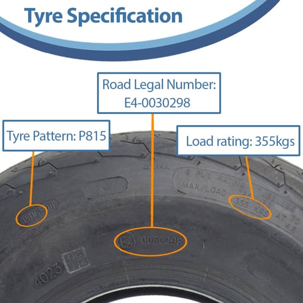 16.5x6.50-8 Trailerdæk 6-lags P815 Road Legal 72M 355kgs 165/65-8 (sæt med 2)