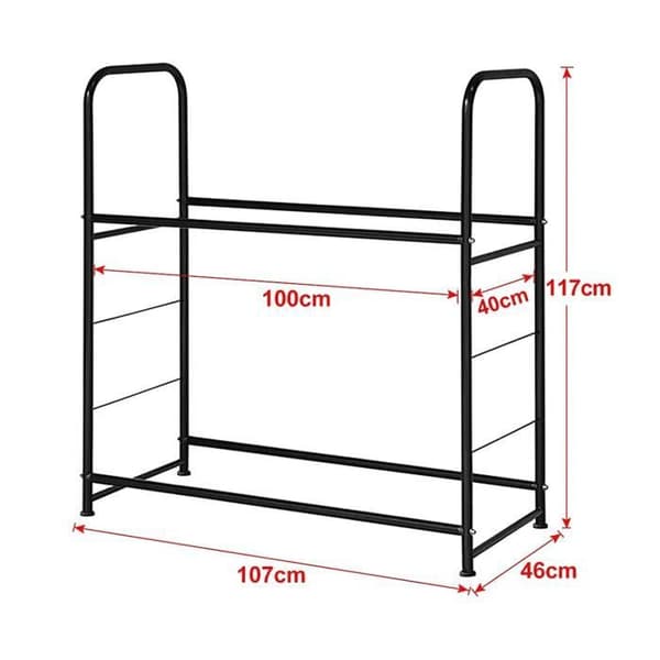 Förvaringshylla för 8 däck, stålgaragedäckhyllor, justerbar höjd, 180 kg maximal belastning, 107 x 46 x 117 cm