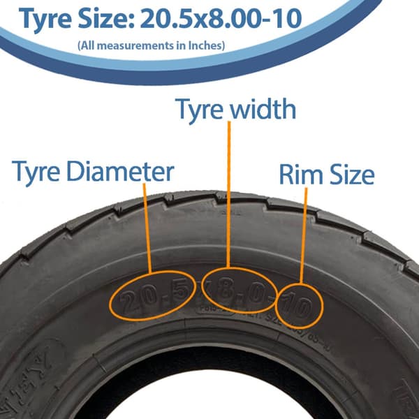 20.5x8.00-10 Släpvagnsdäck 8-lagers P815 Road Legal 90M 605kgs 205/65-10 (Set om 4)