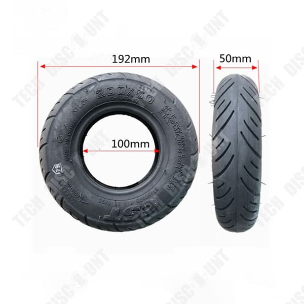 TD® Tire 200x50 däck Little Dolphin elektrisk skoter innerslangssats och 8 tums innerslang AI-fri förtjockad däcksats