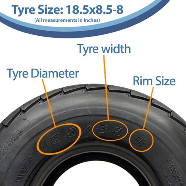 18.5x8.50-8 perävaunun rengas 6-kertainen High Speed Road Legal 425kgs 215/60-8 (4 kpl)