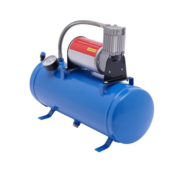 Luftkompressor, 6L kapacitet, 100 Psi tryck, 3,8 m slanglängd,Blå
