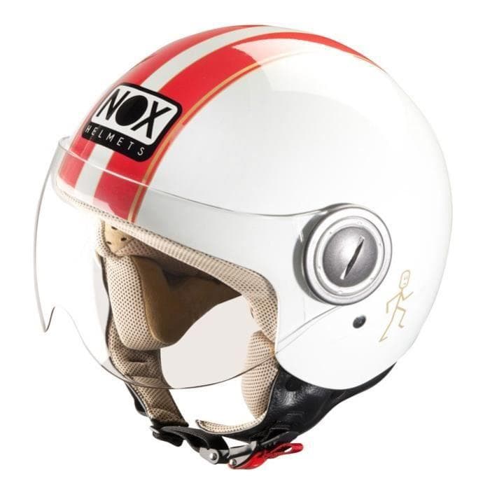 NOx Jet Helmet N210 White Red