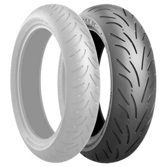 Bridgestone Skootterin Takarengas Sc 56l Tl Musta 130 / 70 / R12