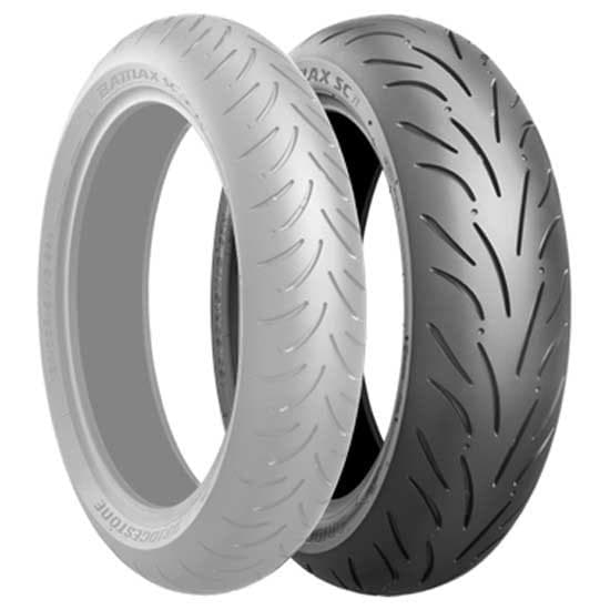 Bridgestone Skootterin Takarengas Sc 51l Tl Musta 120 / 70 / R12