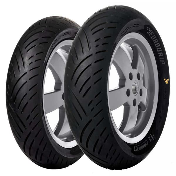Eurogrip Skootterin Etu-tai Takarengas Bee Connect Tl 52s Hopeinen 110 / 70 / R16