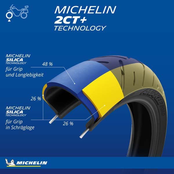 Michelin Anakee Road Zr 60w Etupyörän Polku Hopeinen 120/70 / R19