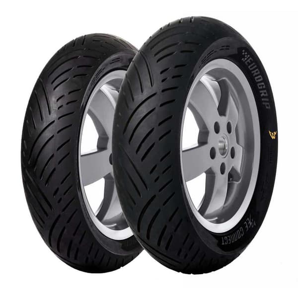 Eurogrip Bee Connect 43s Tt Skootterin Etu-/takarengas Hopeinen 2.50 / R17