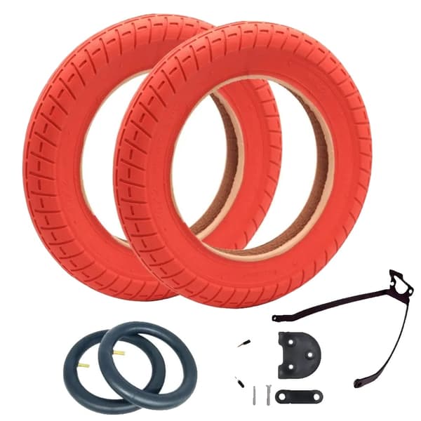 Scooter Däck Kit, Högkvalitativa Röda Hjul, Enkel Installation, Mångsidig Kompatibilitet,Kit Pro2/1S/Mi3 (Metall)