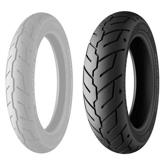 Michelin Moto Scorcher 31 81h Tl Mukautettu Takarengas Hopeinen 180 / 65 / R16