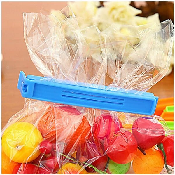 10 pakke plastposeforseglingsklemmer, flerfargede matoppbevaringsklemmer