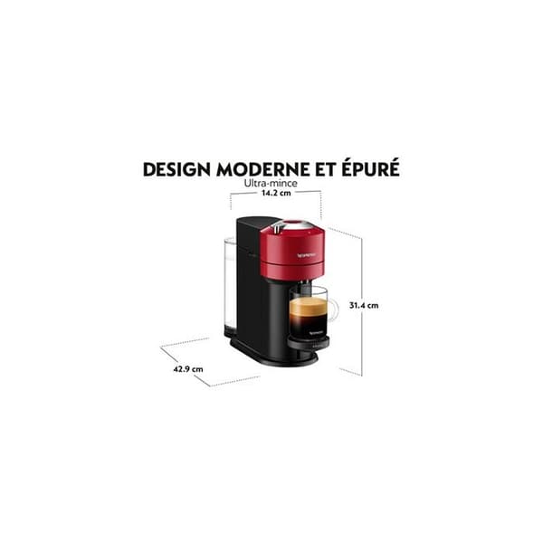 Krups NESPRESSO VERTUO NEXT kaffebryggare för kapsel eller kapsel RED YY4296FD
