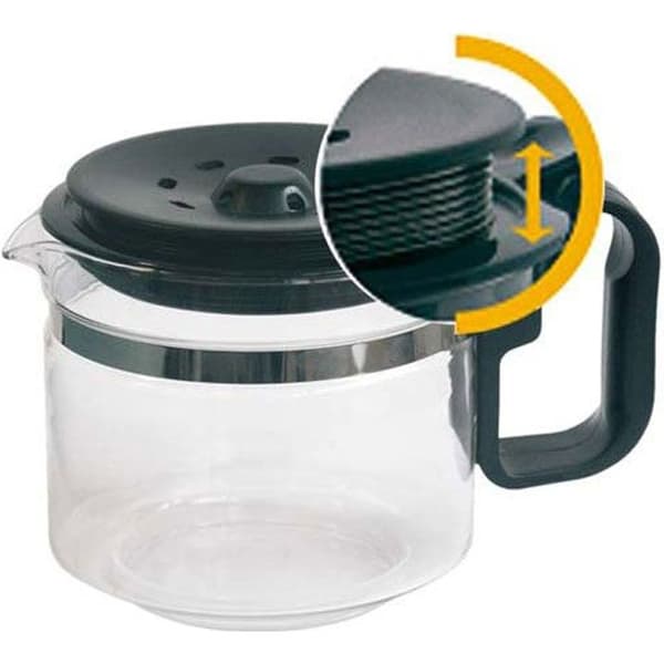 Universalkanna - BRAUN/KRUPS - 12/15 koppar - Anti-shock glas - gångjärnsförsett lock - svart