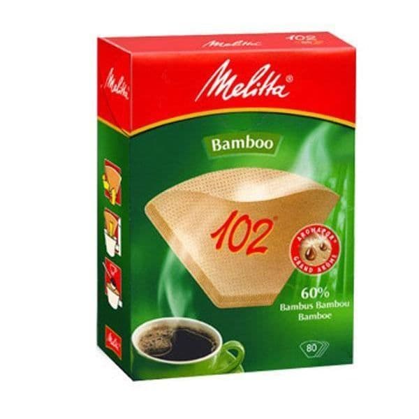 Kaffefilter - MELITTA - 102 Bambu - 80 filter - 60% bambufibrer - NF Miljöstandard