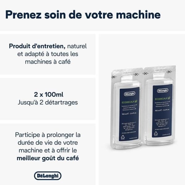 DELONGHI DLS C200 EcoDecalk Mini Avkalkningsmedel 2x100ml för alla Delonghi kaffemaskiner
