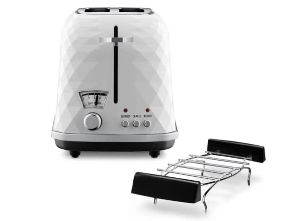 De'Longhi Brillante CTJ 2103.W - Brødrister - 2 skive - 2 Spor - hvit
