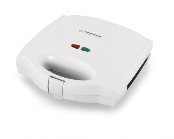 Esperanza PORTABELLA - Sandwichmaskin / vaffelmaskin / grill - 700 W - hvit