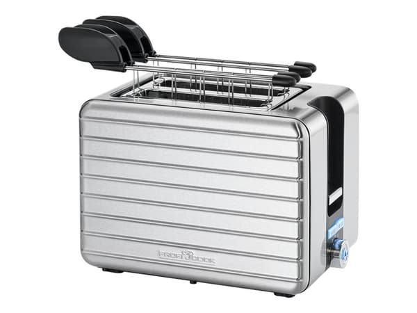 ProfiCook PC-TAZ 1110, 2 viipale(i)ta, Musta, Ruostumaton teräs, Ruostumaton teräs, Painikkeet, Rotaatio, RoHS, 1050 W