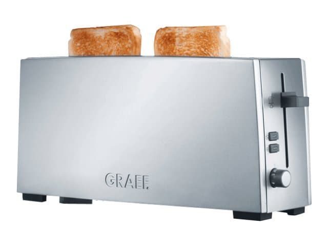 Graef TO 90 - Brödrost - elektrisk - 2 skiva - 1 Kortplatser - silver