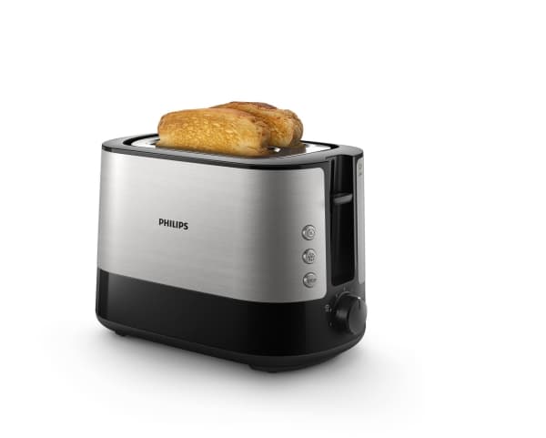 Philips Viva Collection HD2637/90 Paahdin, 2 viipale(i)ta, Musta, Ruostumaton teräs, Metalli, Muovi, Kiina, 240 V, 50 - 60 Hz