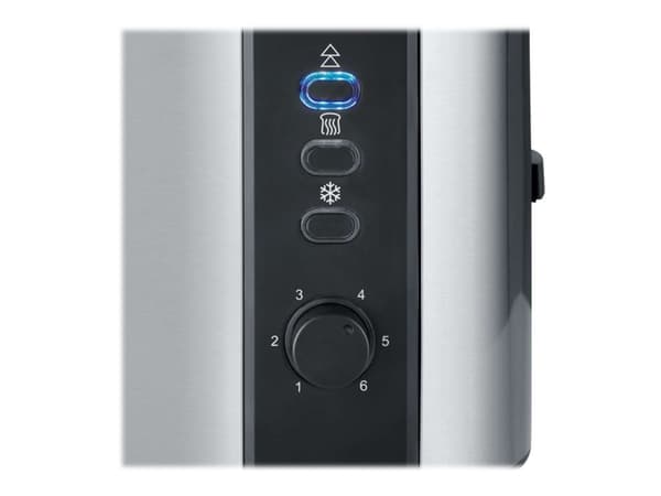 Severin 2589, 2 viipale(i)ta, Musta, Ruostumaton teräs, Ruostumaton teräs, Painikkeet, 800 W