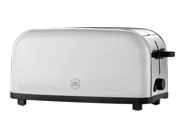OBH Nordica Manhattan Steel 4 - Brödrost - 4 skiva - 2 Kortplatser - stål