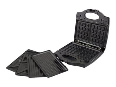 Esperanza PORTABELLA - Smörgåsgrill/våffeljärn/grill - 700 W - svart