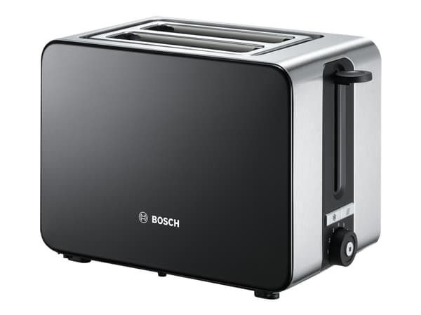 Bosch TAT7203 brødrister 2 skiver 1050 W Sort, Rustfritt stål