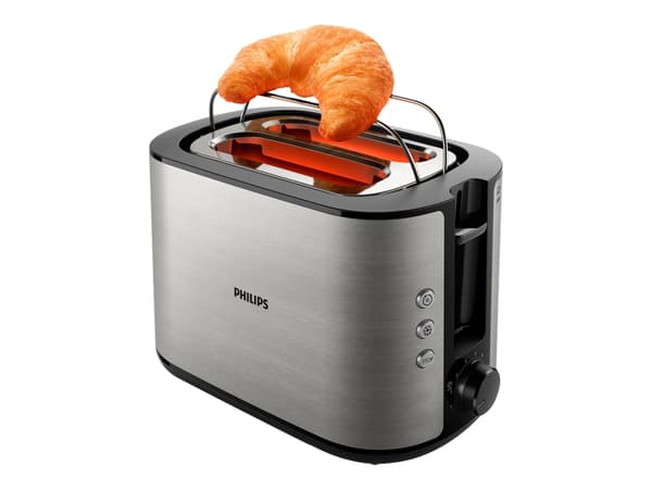 Philips Viva Collection HD2650 Full metal - Brødrister - 2 skive - 2 Spor - rustfritt stål