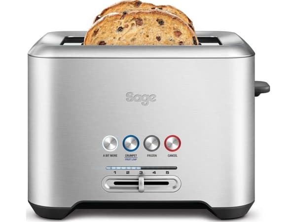Sage STA720BSS2EEU1 the 'A Bit More' - Brödrost - elektrisk - 2 skiva - 1 Kortplatser - silver