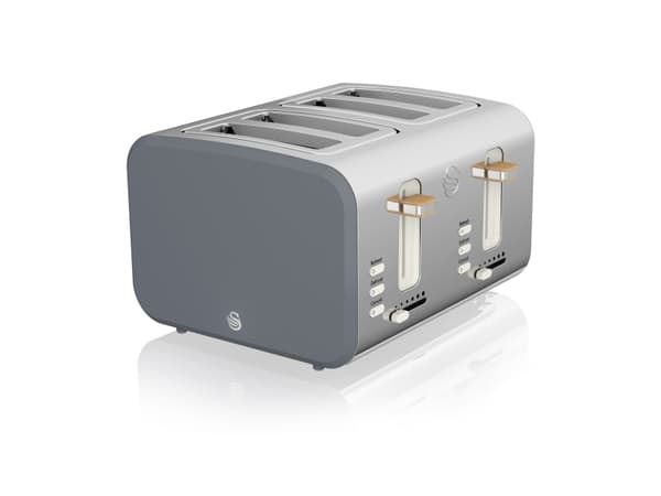 Swan ST14620GRYN, 4 viipale(i)ta, Harmaa, Ruostumaton teräs, 1500 W, 330 mm, 290 mm