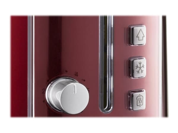 Grundig Red Sense TA 6330 - Brødrister - 2 skive - 2 Spor - metallisk rød / rustfritt stål